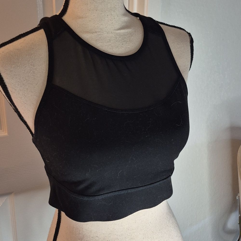 💥3/$12💥Old Navy Active Go-Dry Black S ports Bra Sz Medium